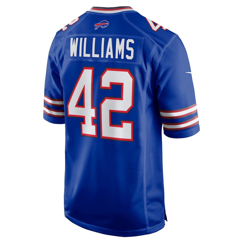 B.Bills #42 Dorian Williams Royal Jermy Home Game Jersey