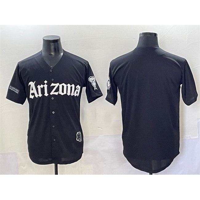 Arizona Diamondbacks Blank Black Jermy 'Gothic Desert Fang Edition' Vapor Premier Limited Stitched Jersey