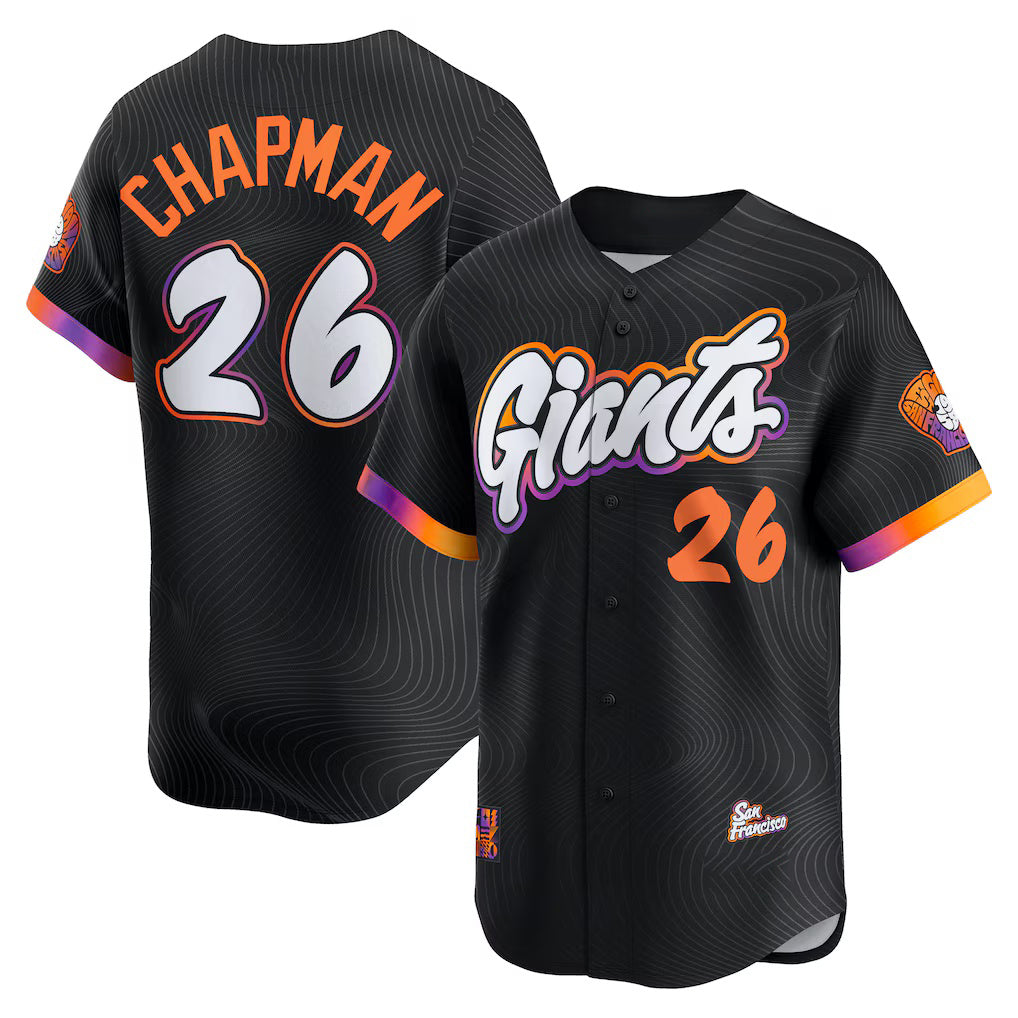 San Francisco Giants #26 Matt Chapman Black Jermy Anthracite 2025 City Connect Limited Jersey