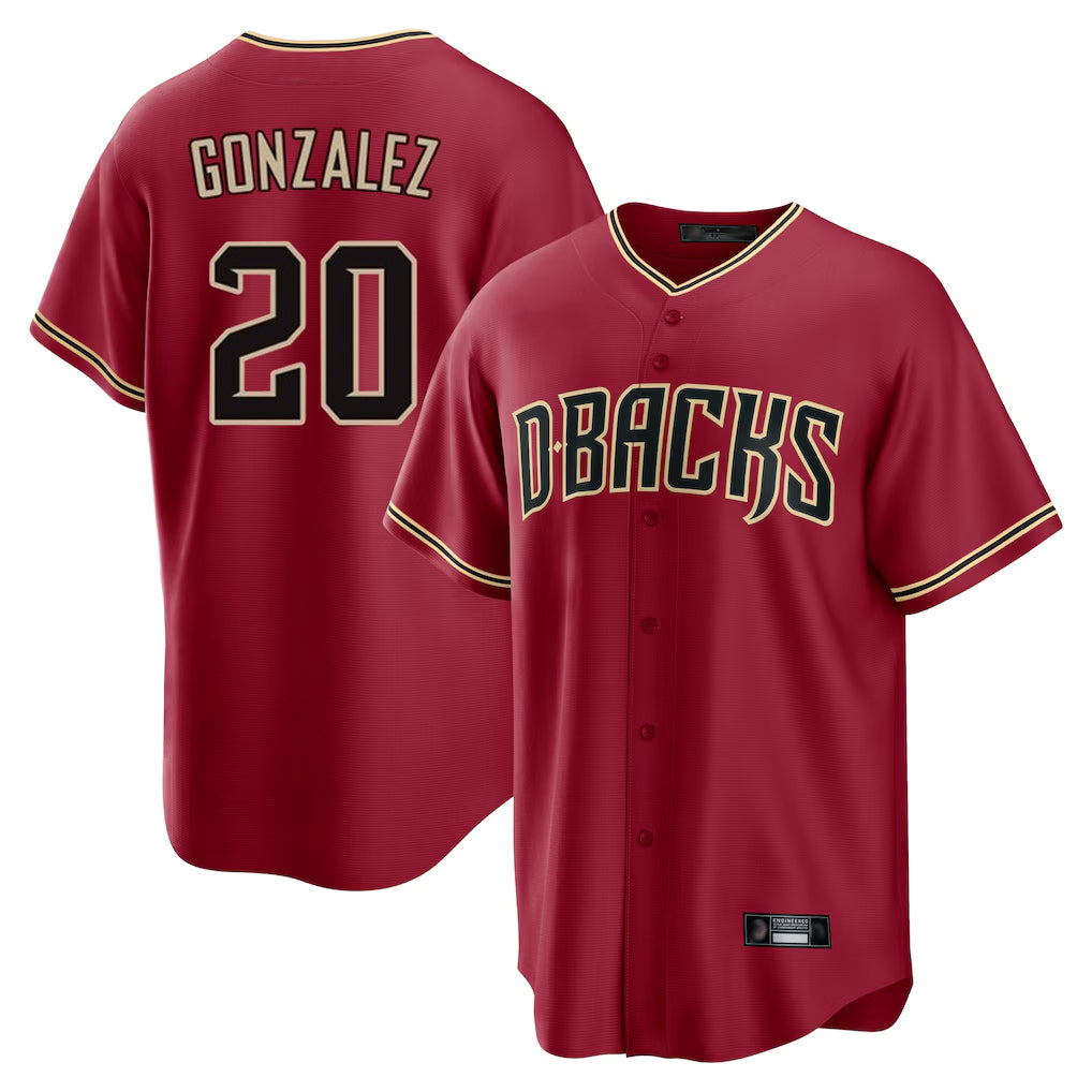 Arizona Diamondbacks #20 Luis Gonzalez Player Red Jermy Home Game Stitched Jerseys