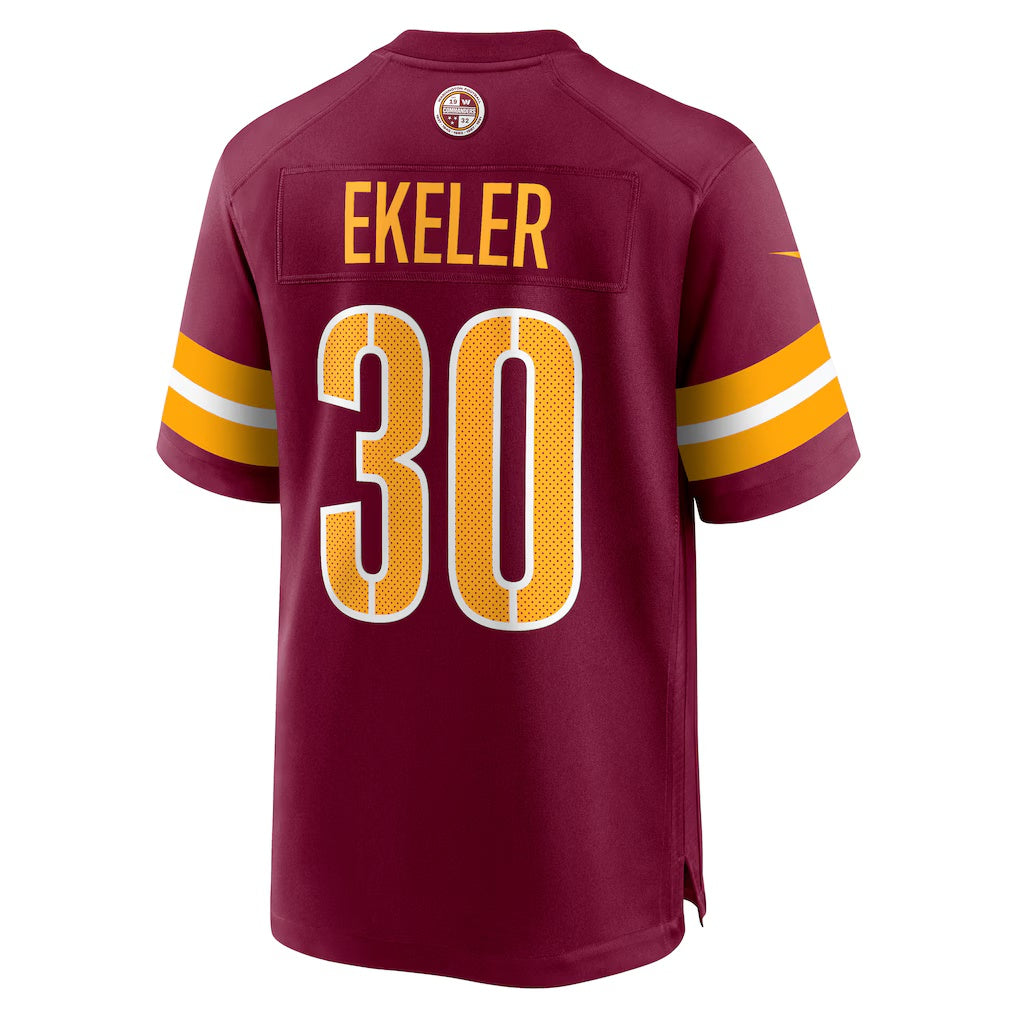 W.Commanders #30 Austin Ekeler Burgundy Jermy Game Jersey