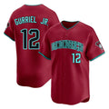 Arizona Diamondbacks #12 Lourdes Gurriel Jr Player Red Jermy Limited Home Game Stitched Jerseys