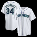 Seattle Mariners #34 Felix Hernandez White Jermy Home Retired Player Replica Jersey