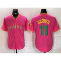 San Diego Padres #11 Yu Darvish Pink Jermy Cool Base Stitched Jersey