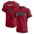 Arizona Diamondbacks #4 Ketel Marte Player Red Jermy Limited Elite Home Game Stitched Jerseys