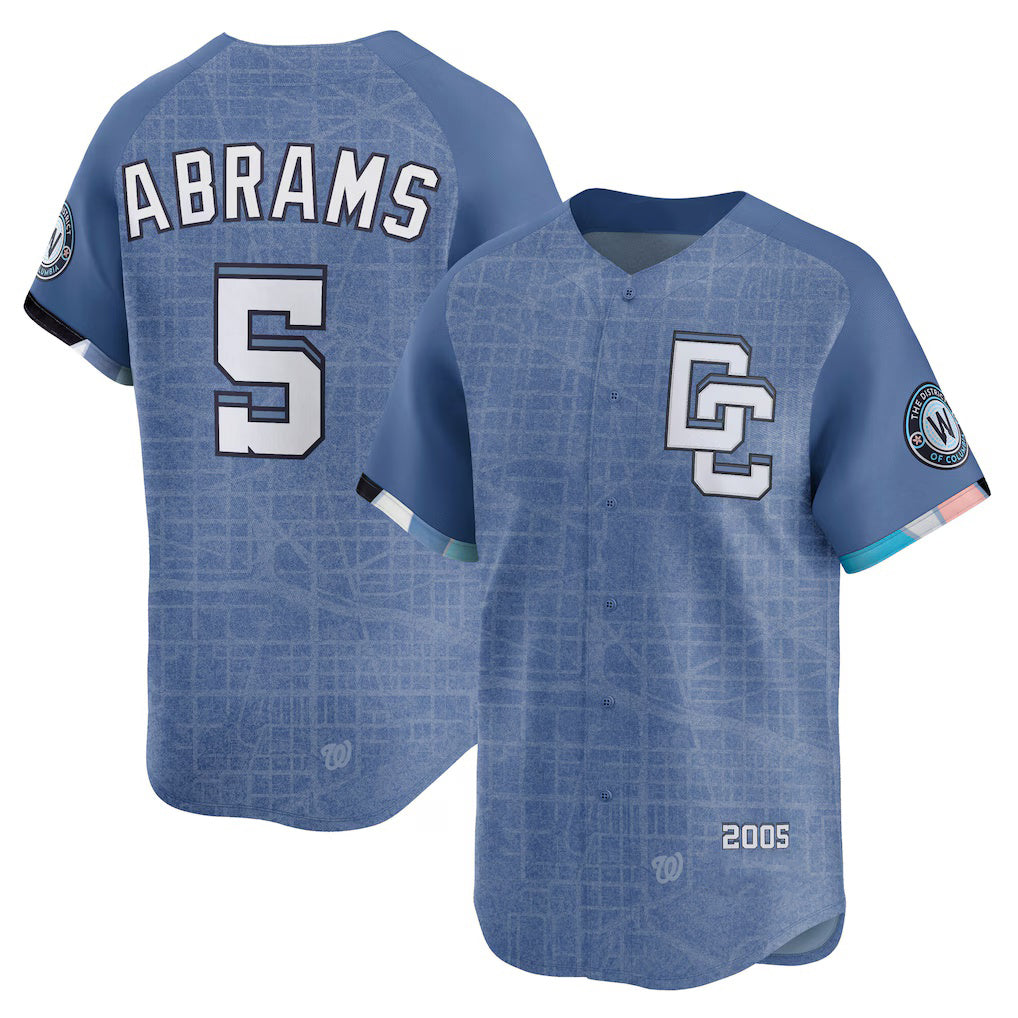 Washington Nationals #5 CJ Abrams Blue Jermy 2025 City Connect Limited Jersey