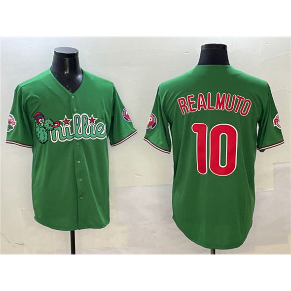 Philadelphia Phillies #10 J.T. Realmuto Green Jermy Phanatic Limited Stitched Jersey