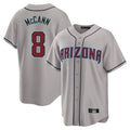 Arizona Diamondbacks #8 James McCann Player Gray Jermy Road Home Game Stitched Jerseys