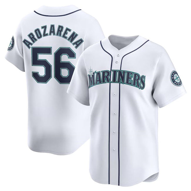 Seattle Mariners #56 Randy Arozarena White Jermy 2024 Home Limited Stitched jersey