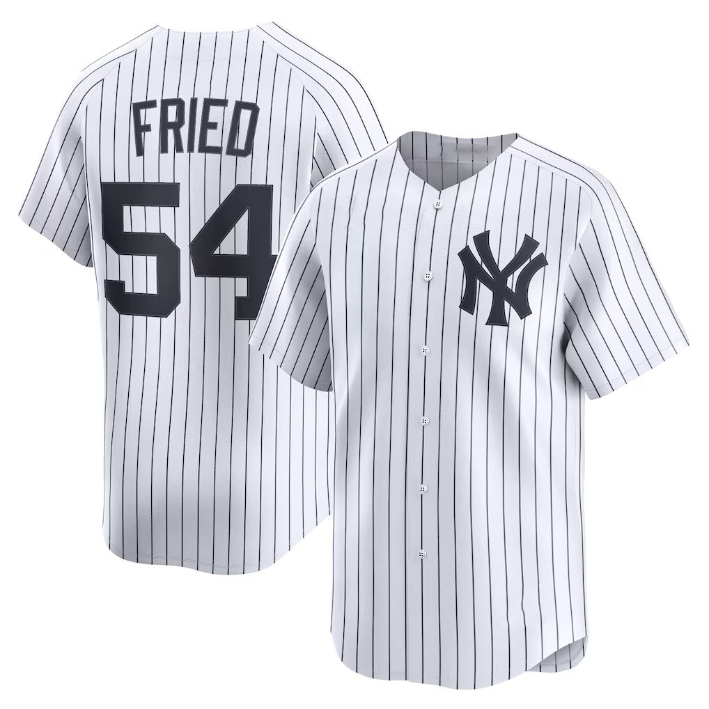 New York Yankees #54 Max Fried White Jermy Home Limited Player Jersey 2