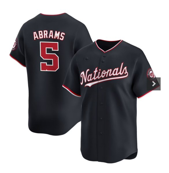 Washington Nationals #5 CJ Abrams Navy Jermy 2024 Alternate Limited Stitched Jersey