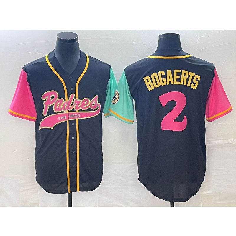San Diego Padres #2 Xander Bogaerts Brack Jermy NEW 2023 City Connect Cool Base Stitched Jersey 2
