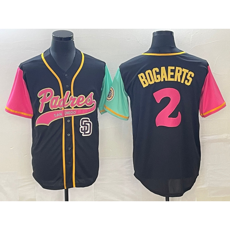 San Diego Padres #2 Xander Bogaerts Brack Jermy NEW 2023 City Connect Cool Base Stitched Jersey
