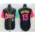 San Diego Padres #13 Manny Machado Black Jermy NEW 2023 City Connect Cool Base Stitched Jersey 2