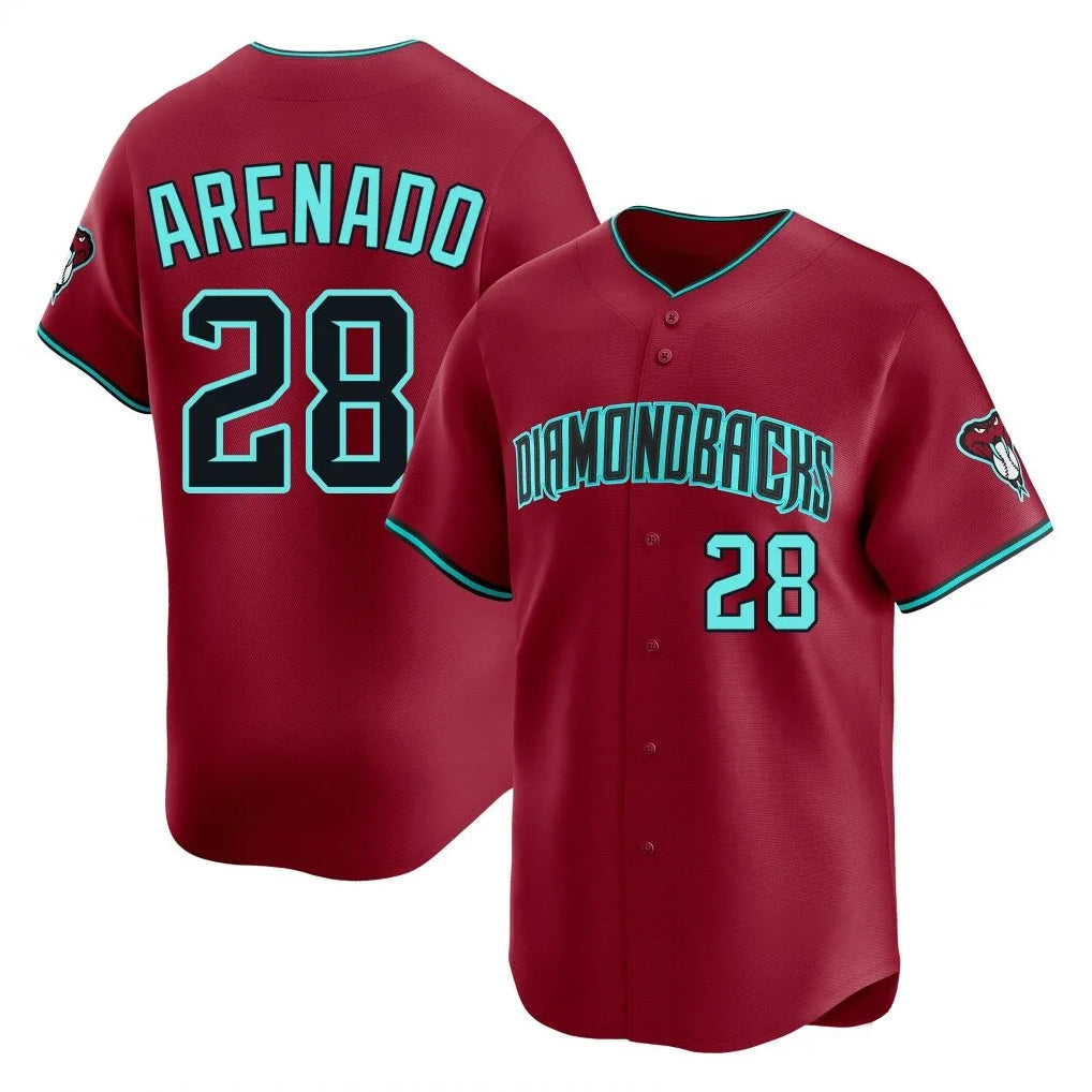 Arizona Diamondbacks #28 Nolan Arenado Player Red Jermy Limited Home Game Stitched Jerseys
