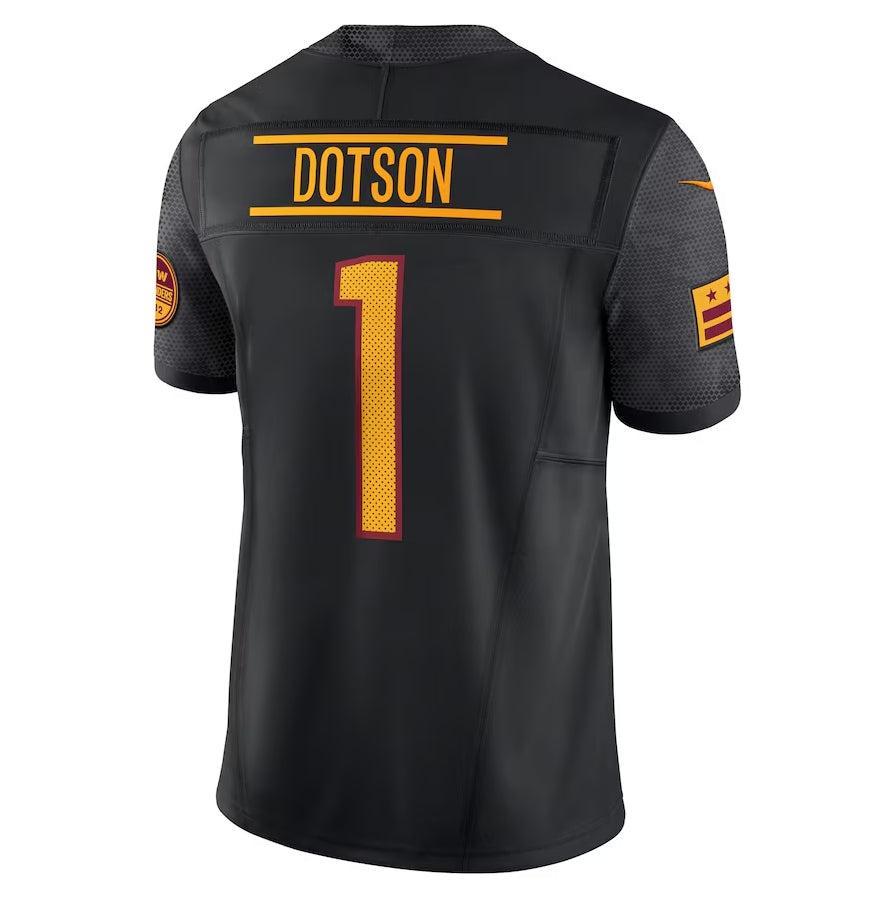 W.Commanders #1 Jahan Dotson Alternate Vapor F.U.S.E. Limited Jersey - Black Jermy