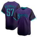 Arizona Diamondbacks #57 Eduardo Rodriguez Player Purple Jermy City Connect Limited Home Game Stitched Jerseys