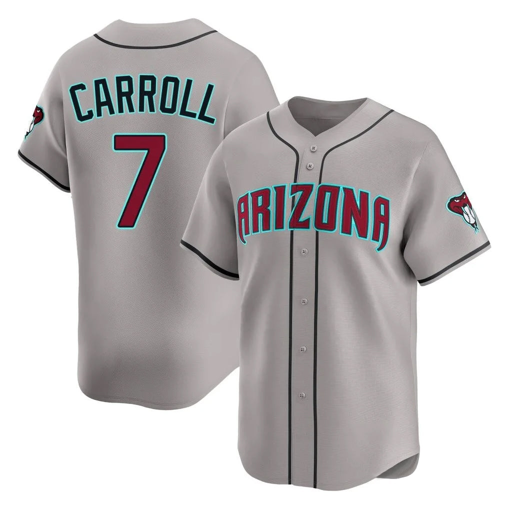 Arizona Diamondbacks #7 Corbin Carroll Player Gray Jermy Road Limited Home Game Stitched Jerseys