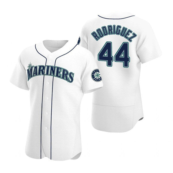 Seattle Mariners #44 Julio Rodr¨ªguez White Jermy Flex Base Stitched Jersey