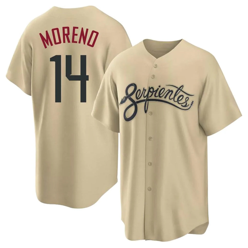 Arizona Diamondbacks #14 Gabriel Moreno Player Tan Jermy City Connect Home Game Stitched Jerseys