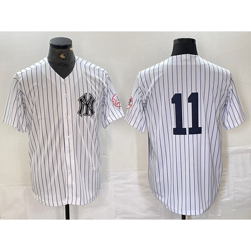 New York Yankees #11 Anthony Volpe White Jermy With Patch 2024 Cool Base Stitched Jersey