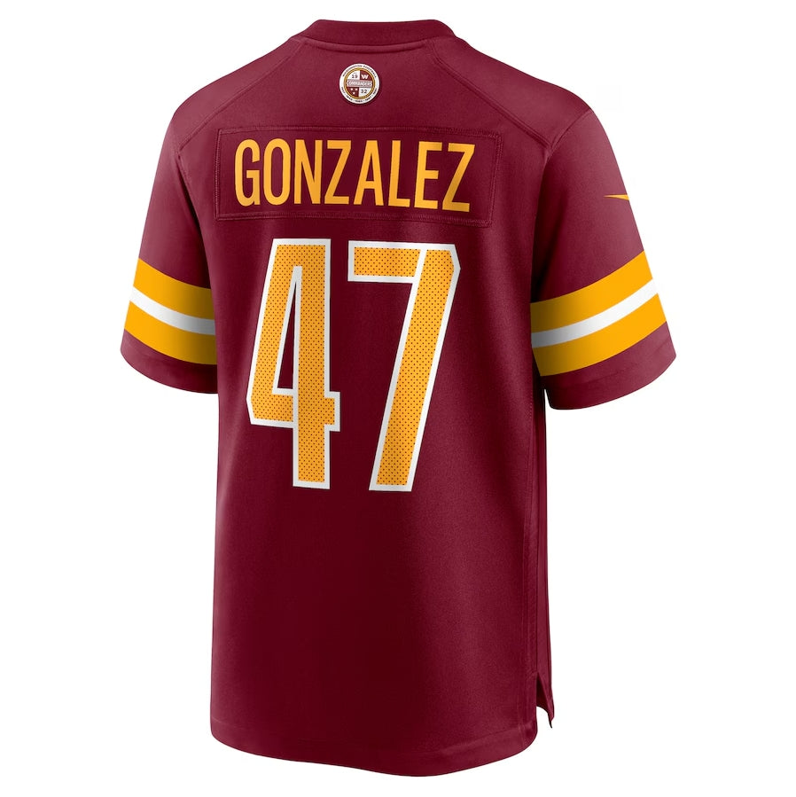 W.Commanders #47 Zane Gonzalez Burgundy Jermy Game Jersey