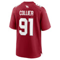 A.Cardinals #91 L.J. Collier Cardinal Jermy Team Game Jersey