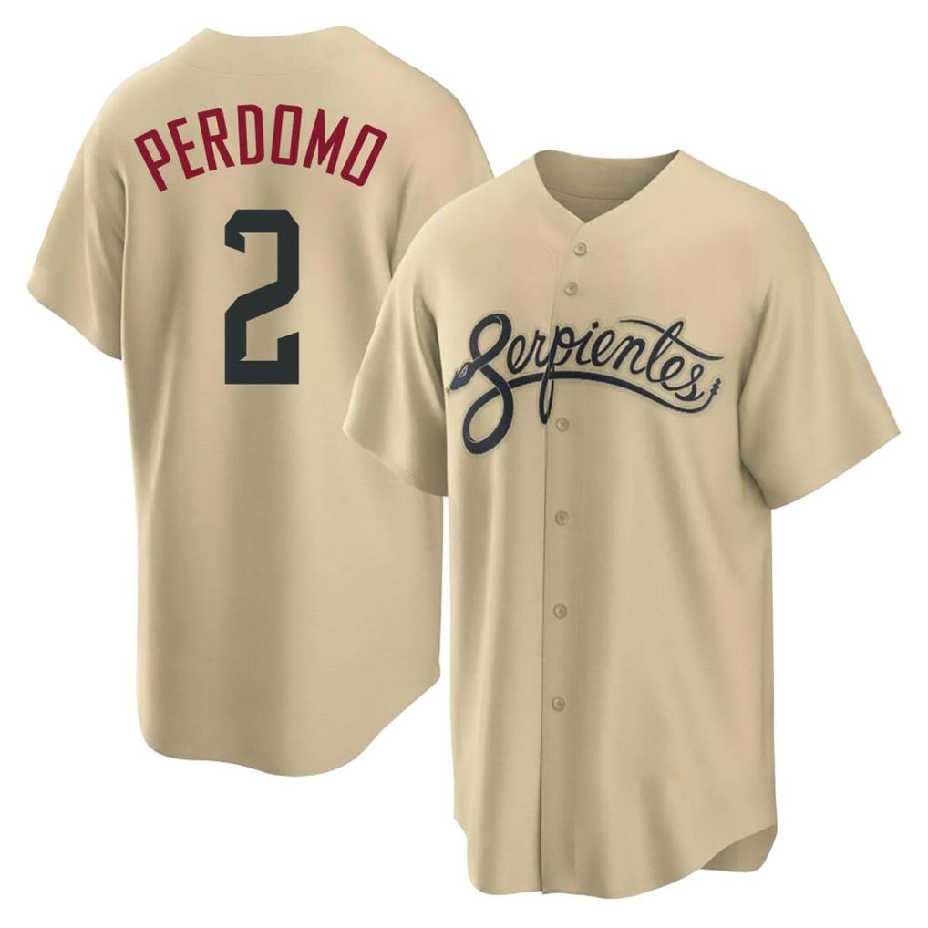 Arizona Diamondbacks #2 Geraldo Perdomo Player Tan Jermy City Connect Home Game Stitched Jerseys