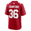 A.Cardinals #36 Kitan Crawford Cardinal Jermy Team Game Jersey