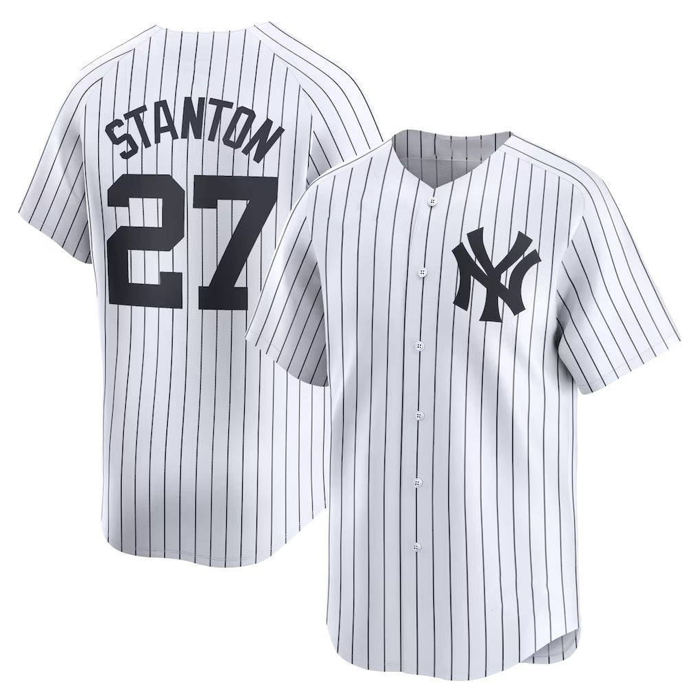 New York Yankees #27 Giancarlo Stanton White Jermy Home Limited Player Jersey