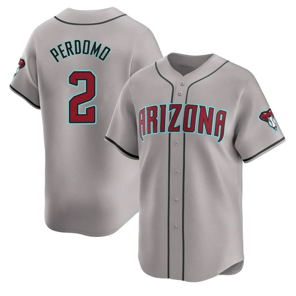 Arizona Diamondbacks #2 Geraldo Perdomo Player Gray Jermy Road Limited Home Game Stitched Jerseys