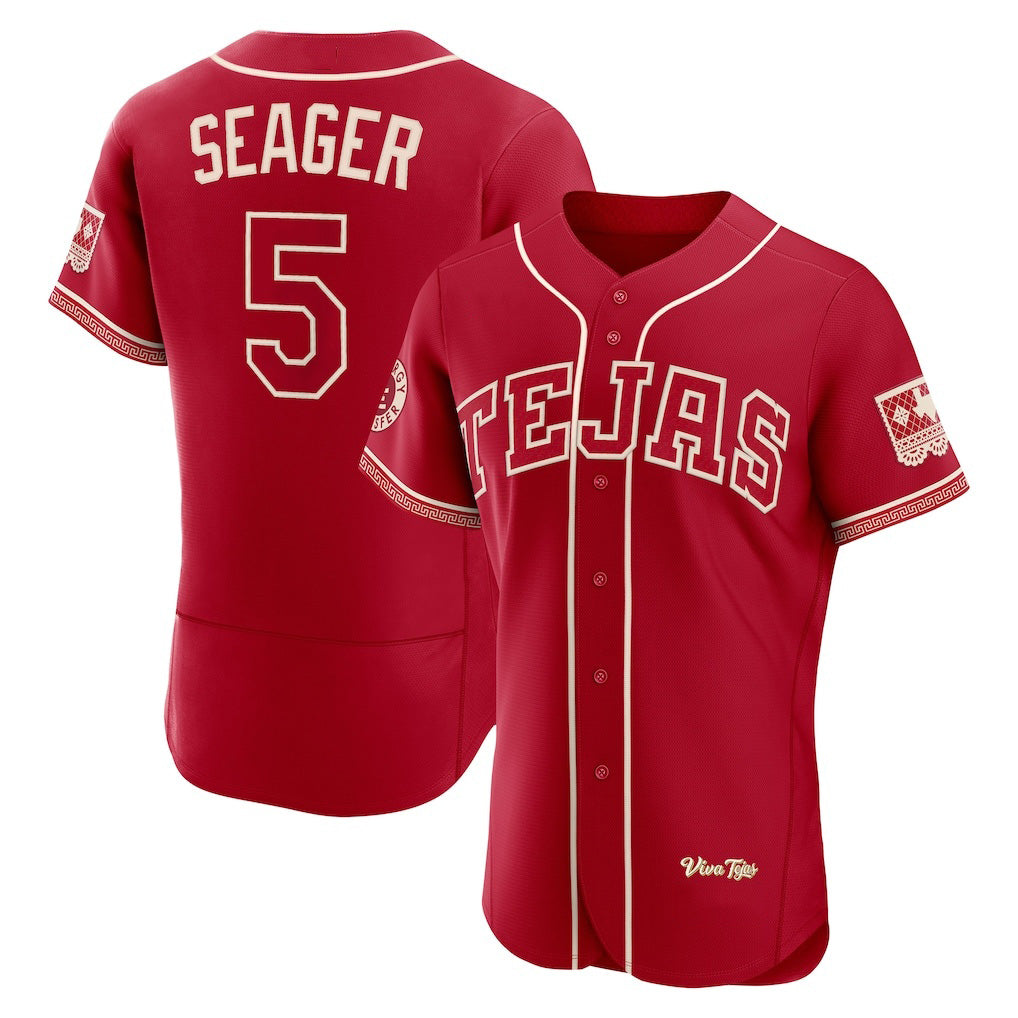 Texas Rangers #5 Corey Seager Red Jermy 2026 City Connect Authentic Sponsor Patch Jersey