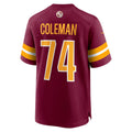 W.Commanders #74 Brandon Coleman Burgundy Jermy Game Jersey
