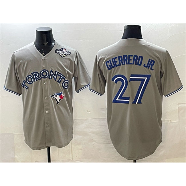 Toronto Blue Jays #27 Vladimir Guerrero Jr. Gray Jermy 2025 World Series Cool Base Stitched Jersey