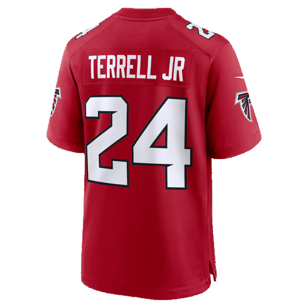 A.Falcons #24 A.J. Terrell Red Jermy Game Jersey