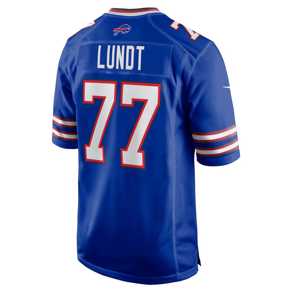 B.Bills #77 Chase Lundt Royal Jermy Team Game Jersey