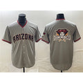 Arizona Diamondbacks Gray Jermy Team Big Logo Cool Base Stitched Jerseys