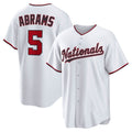 Washington Nationals #5 CJ Abrams White Jermy Home Replica Jersey