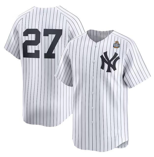 New York Yankees #27 Giancarlo Stanton White Jermy 2024 World Series Home Limited Stitched Jersey