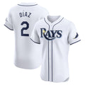 Tampa Bay Rays #2 Yandy Diaz White Jermy Home Elite Player Jersey