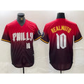 Philadelphia Phillies #10 JT Realmuto Red Jermy 2024 City Player Number Cool Base Jersey 2
