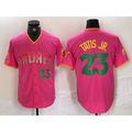 San Diego Padres #23 Fernando Tatis Jr. Pink Jermy Cool Base Stitched Jerseys