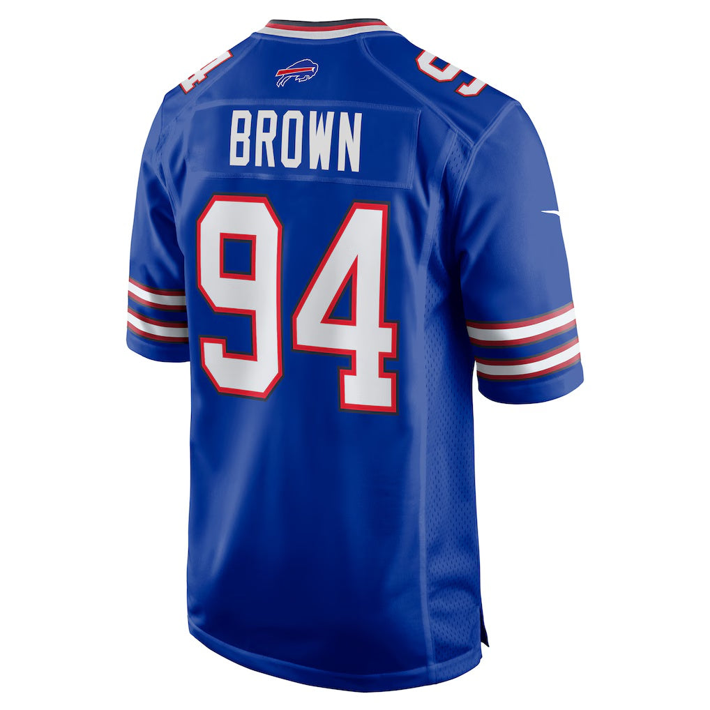 B.Bills #94 Andrew Brown Royal Jermy Game Jersey