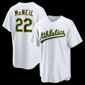 Oakland Athletics #22 Jeff McNeil White Jermy Home Replica Jersey