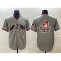 Arizona Diamondbacks Gray Jermy Team Big Logo Cool Base Stitched Jersey 2