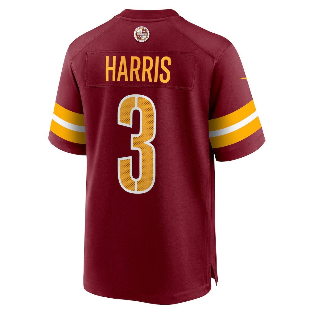 W.Commanders #3 Will Harris Burgundy Jermy Team Game Jersey