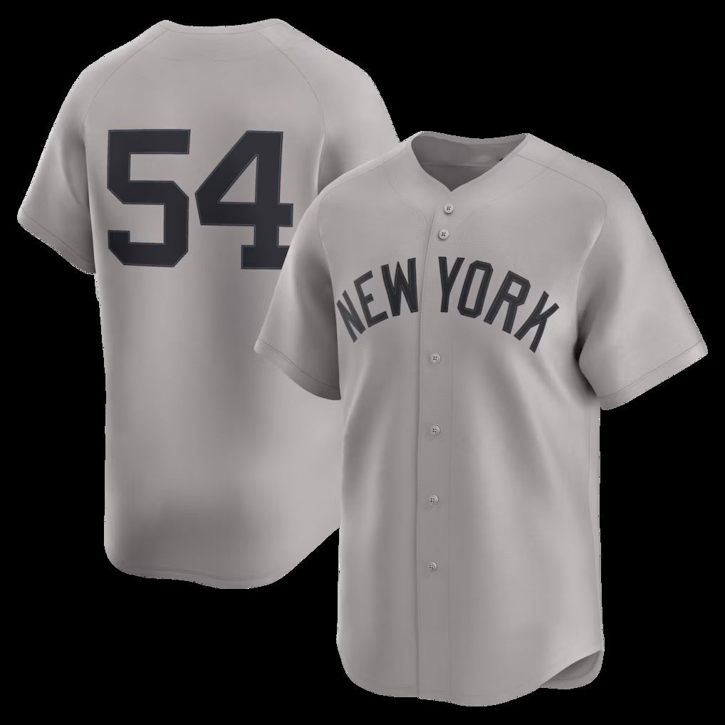 New York Yankees #54 Max Fried Gray Jermy Road Limited Player Jersey 2
