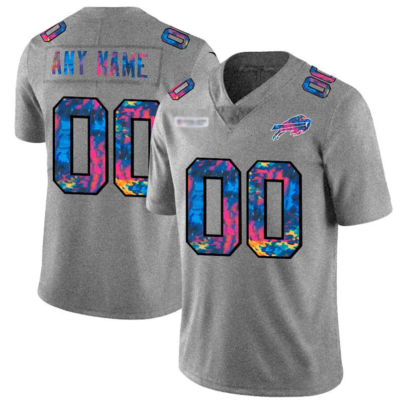Custom B.Bills Multi-Color Gray Jermy 2020 Crucial Catch Vapor Untouchable Limited Jersey