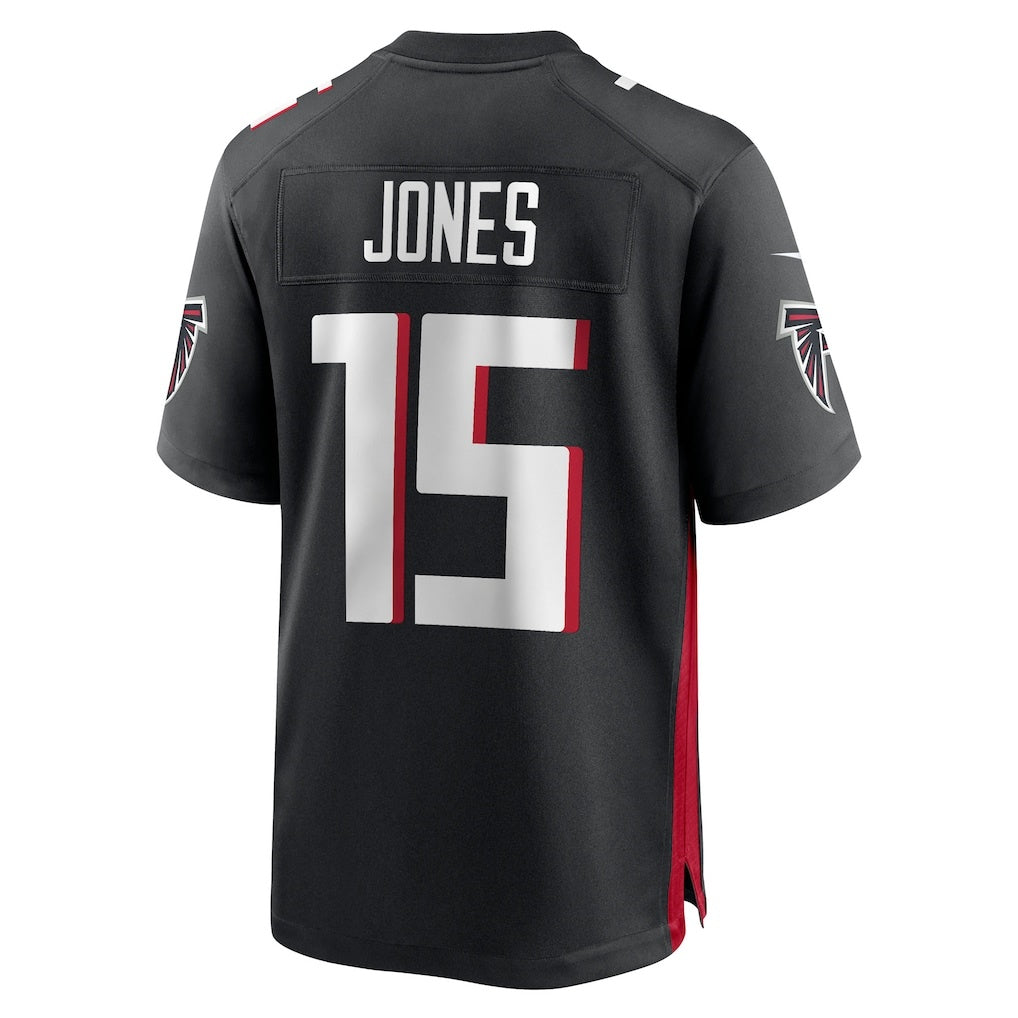 A.Falcons #15 Emory Jones Black Jermy Team Game Jersey