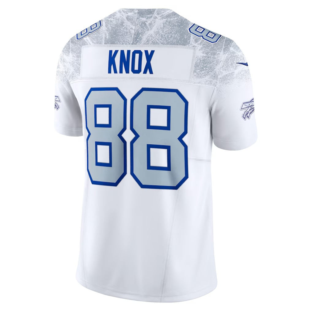 B.Bills #88 Dawson Knox White Jermy 22025 Rivalries Collection Limited Jersey